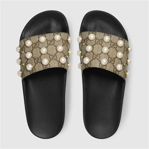 gucci slides beads|Gucci slide sandals.